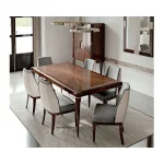 Luksusowy stół prostokątny Kolekcja Ovale/200 rozkładany orzechowy